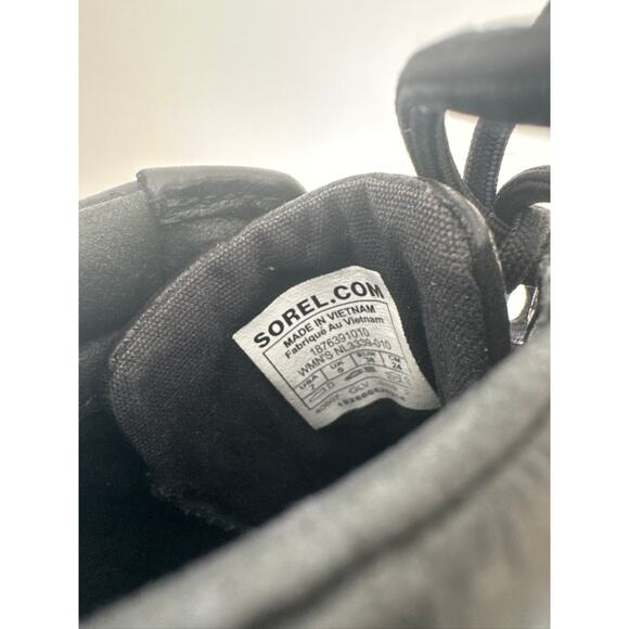 SOREL Harlow Women's Leather Lace-Up Ankle Boots - Black, Size 7 - Picture 6 of 7